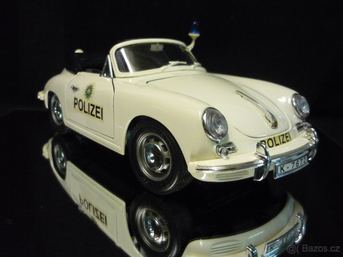 Porsche 356 B Cabrio Polizei Bburago 1/18 - 6