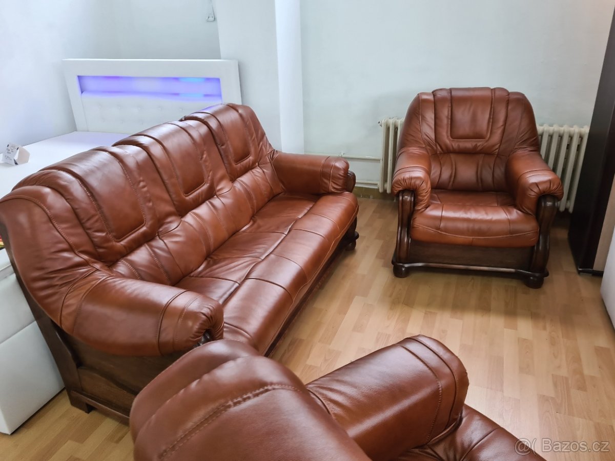 Kožena sedačka Romaa 3+1+1 - 6