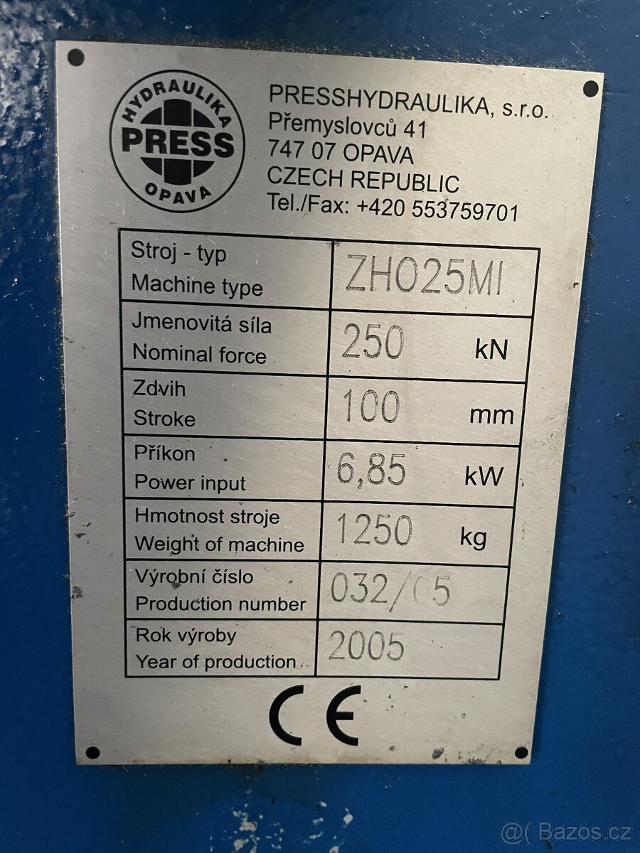 Lis hydraulický ZHO 25 MI - 6