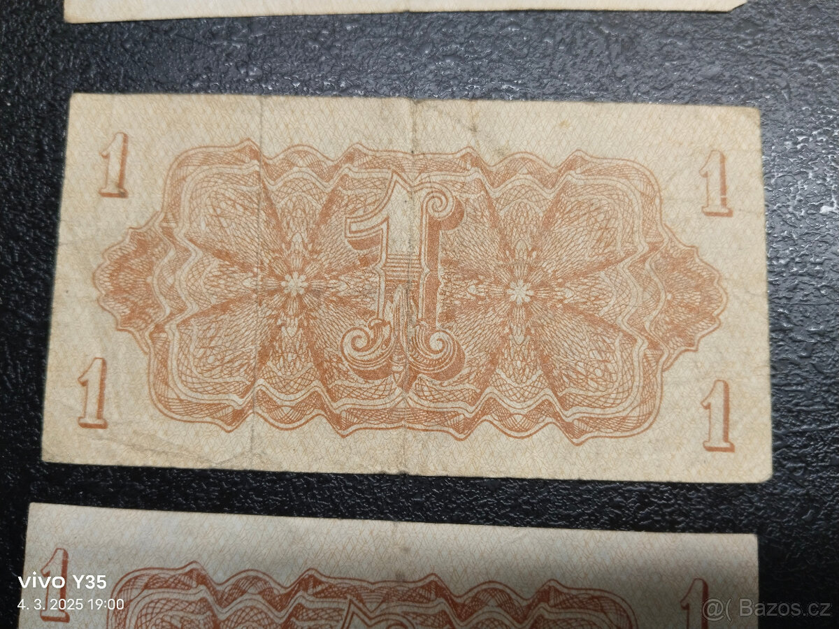 Korunové poukázky 1944 Československo posunutý tisk - 6