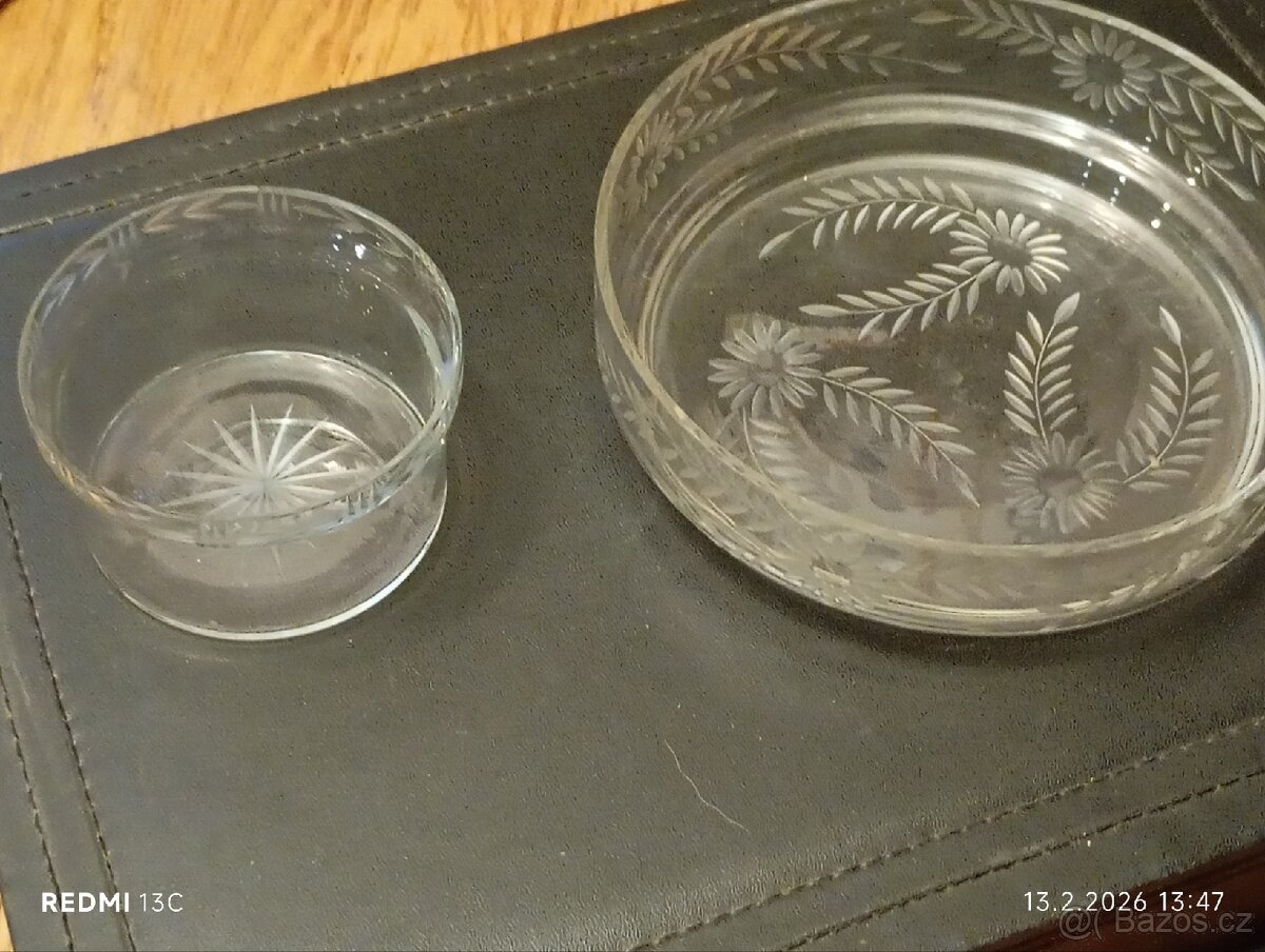 Broušené misky s podstavcem - 6