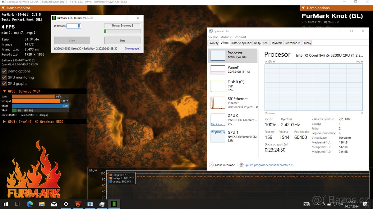 Prodám NB ACER V3-574G - 6
