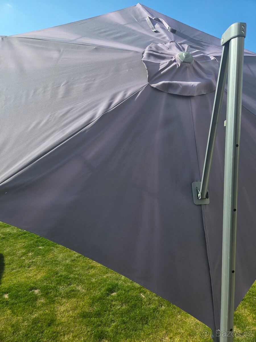 Slunečník Santorini Ø 300cm šedý - 6