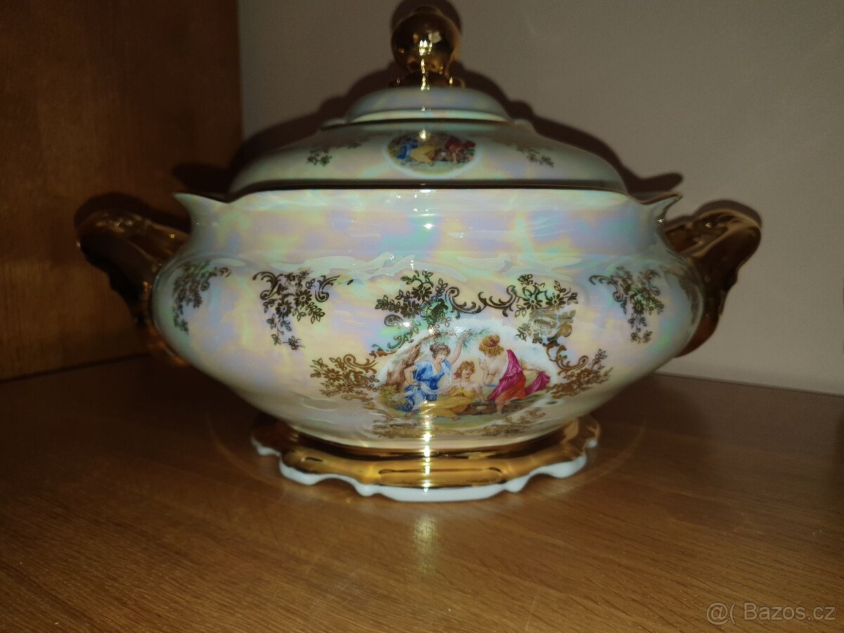 Jídelní servis perleťový listr Tři grácie - 6