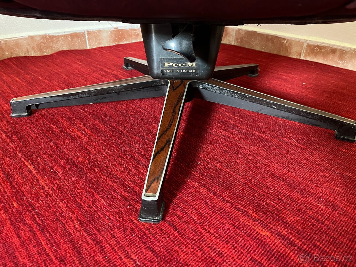 Krásné kožené křeslo PeeM bordeaux - 6