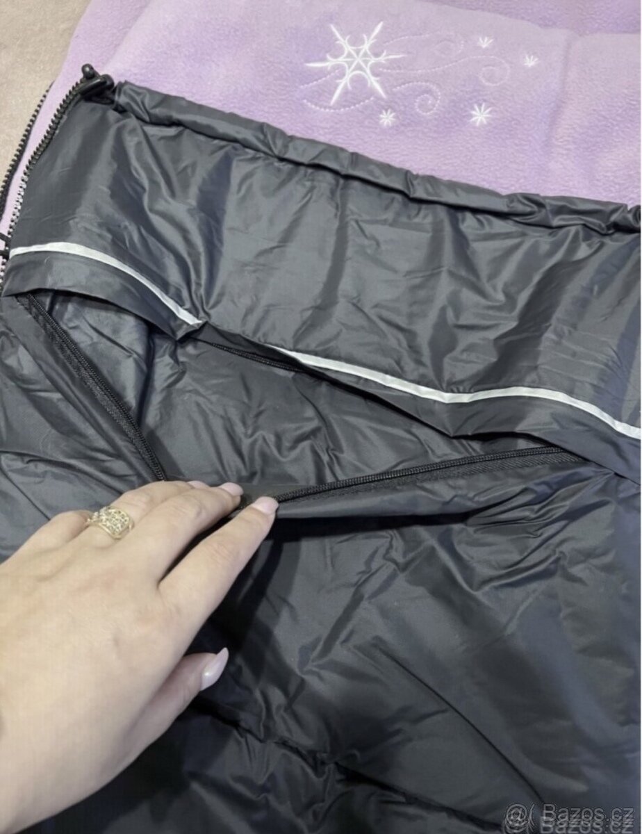 Zimní fusak emitex kombi (černá-lila) - 6