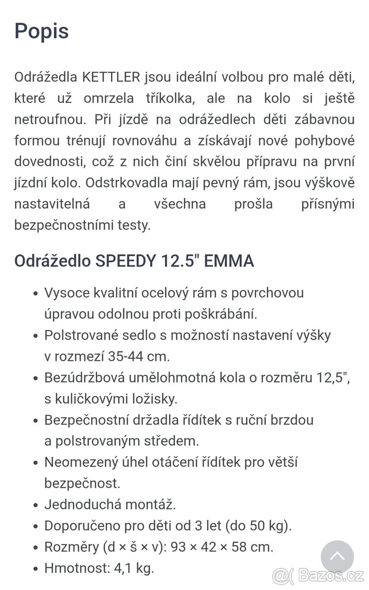 Odrážedlo KETTLER SPEEDY ,,12,5" - 6