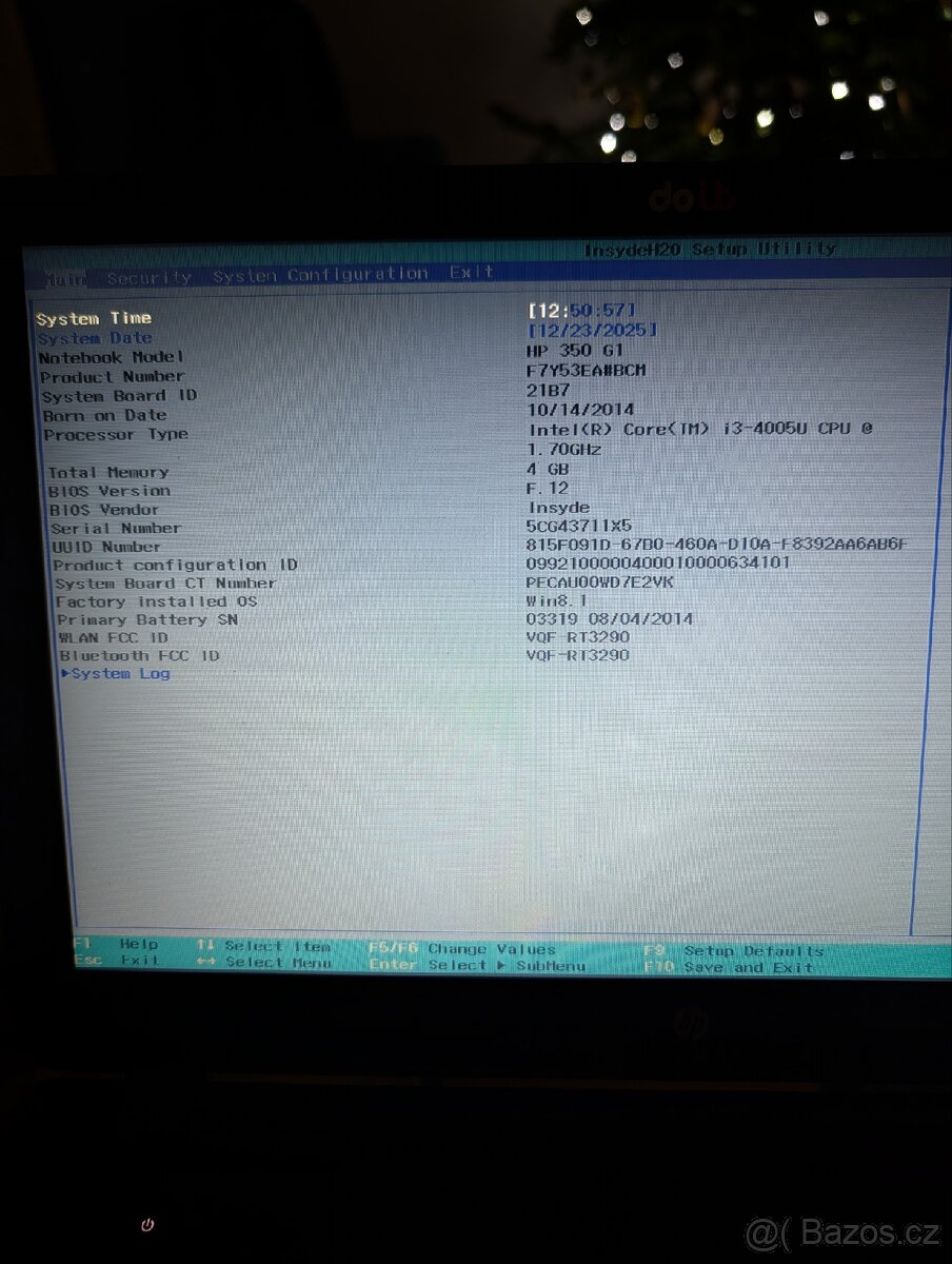 Notebook HP 350 G1, i3 4005U, 4GB RAM - 6