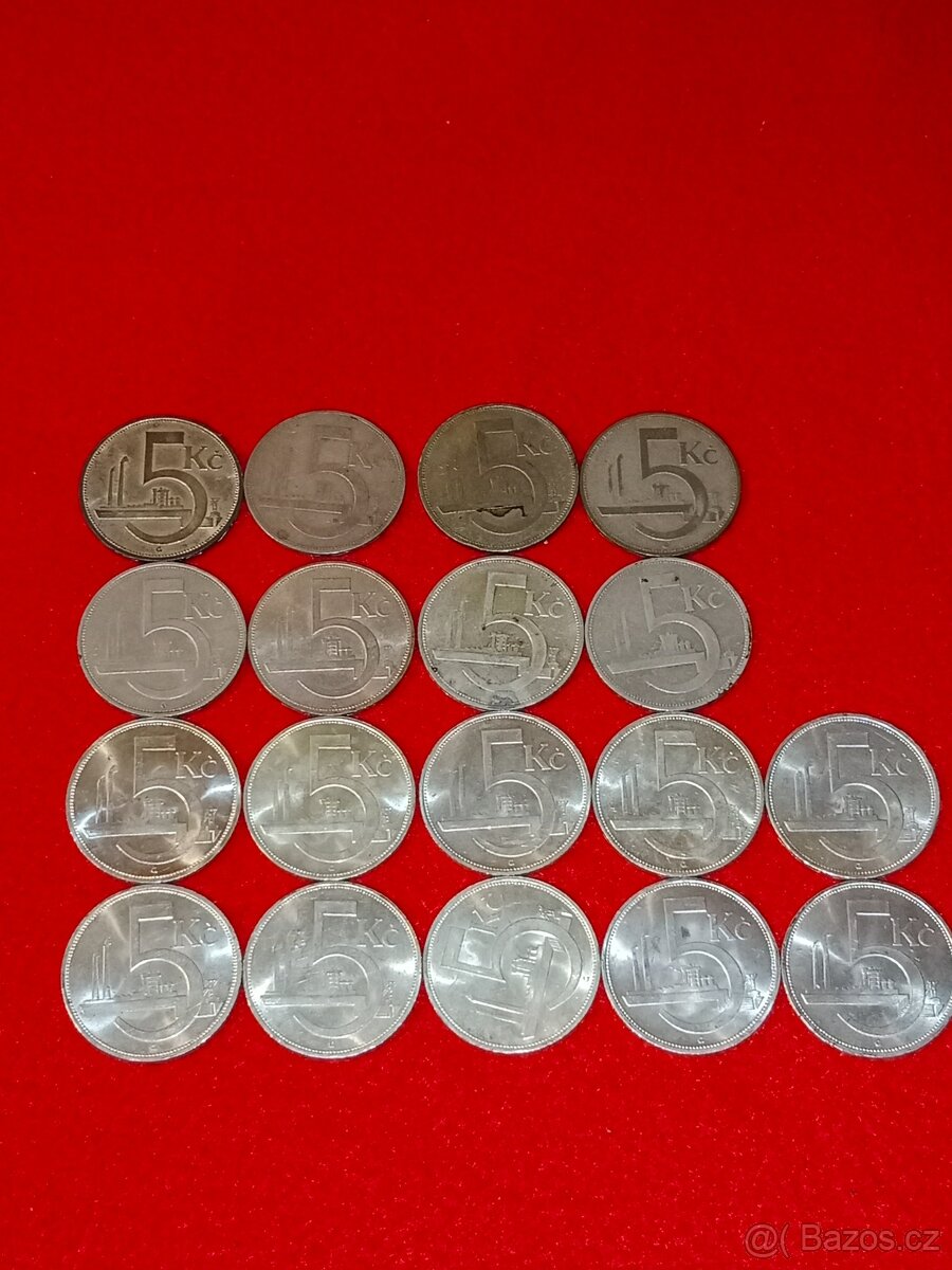 Československé stříbrné mince 212 ks - pouze komplet - 6