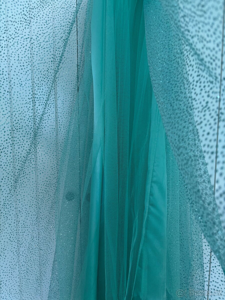 Tyrkysové šaty na maturitní ples / závěrečnou taneční lekci - 6