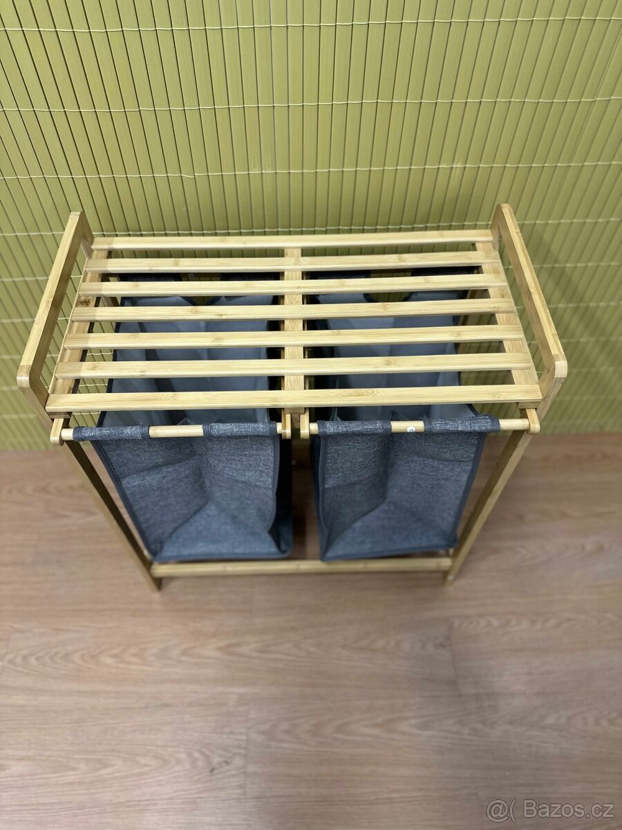 Bambusový koš na prádlo – 2 koše - 6
