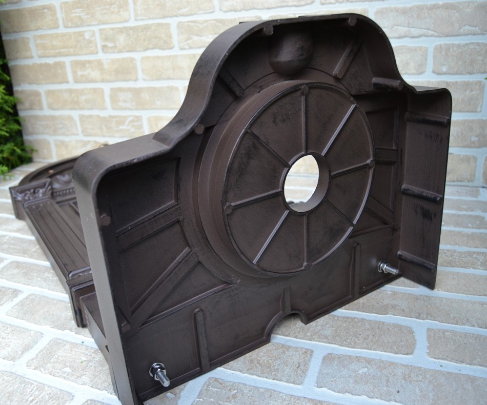 Zahradní kovová výlevka - kašna 82 cm - hnědá AKCE - 6