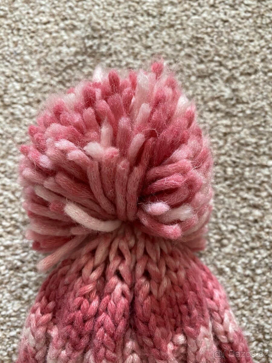 Nová dámská zimní čepice s bambulí - akryl - 6