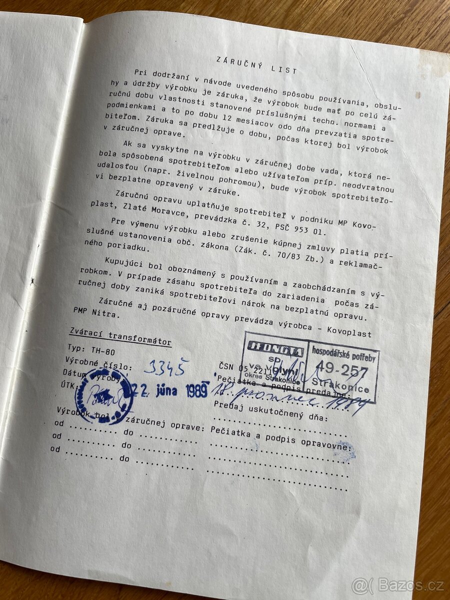 Svářečka / Nabíječka Kovoplast TH 80 - 6