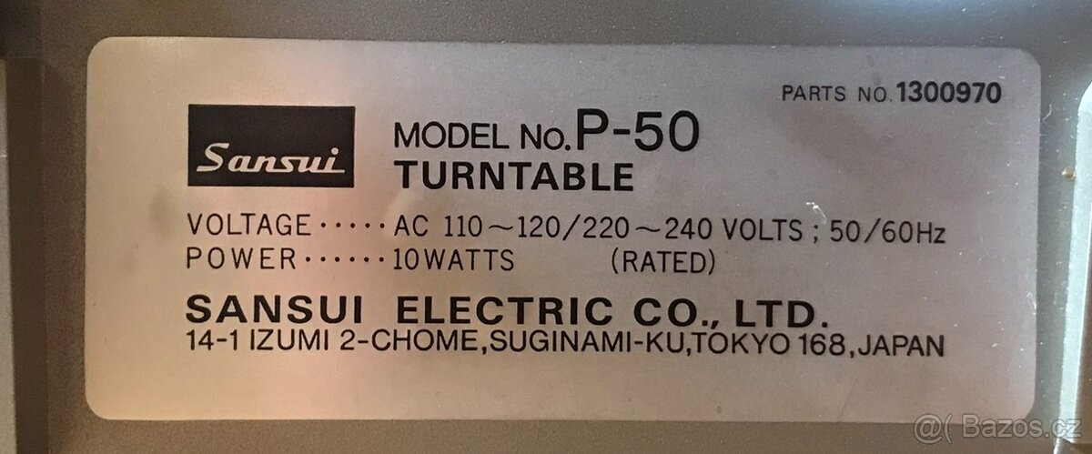GRAMOFON SANSUI P-50 ( 1980) NOVÁ JEHLA - 6