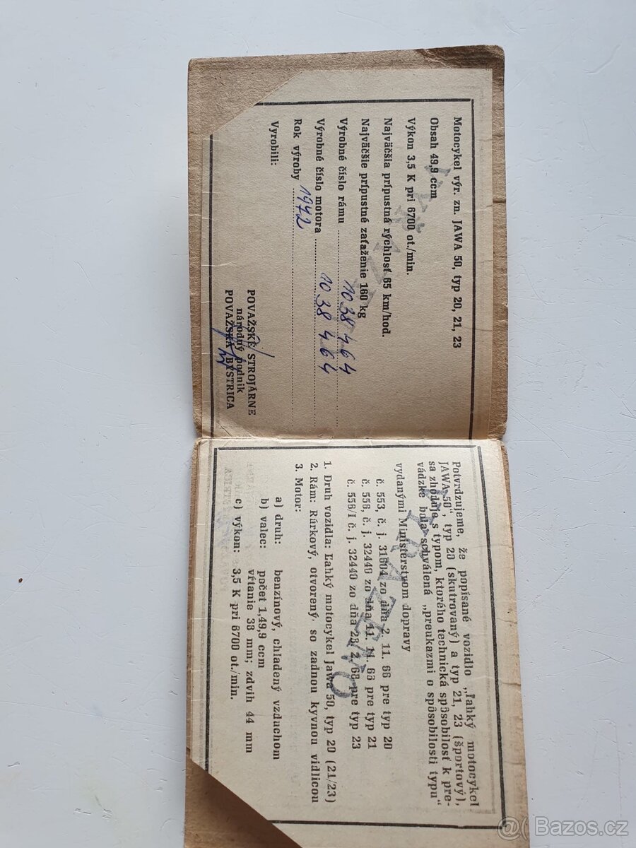 Pionýr Jawa 50 typ 21 sport originální stav - 6