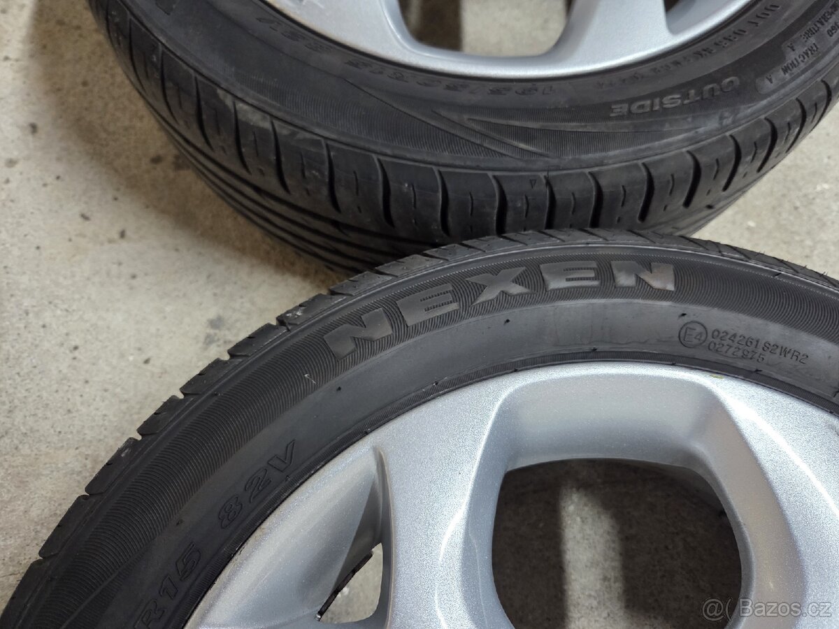 Alu kola Ford 6Jx15 ET47,5 + letní pneu Nexen 195/50 R15 - 6