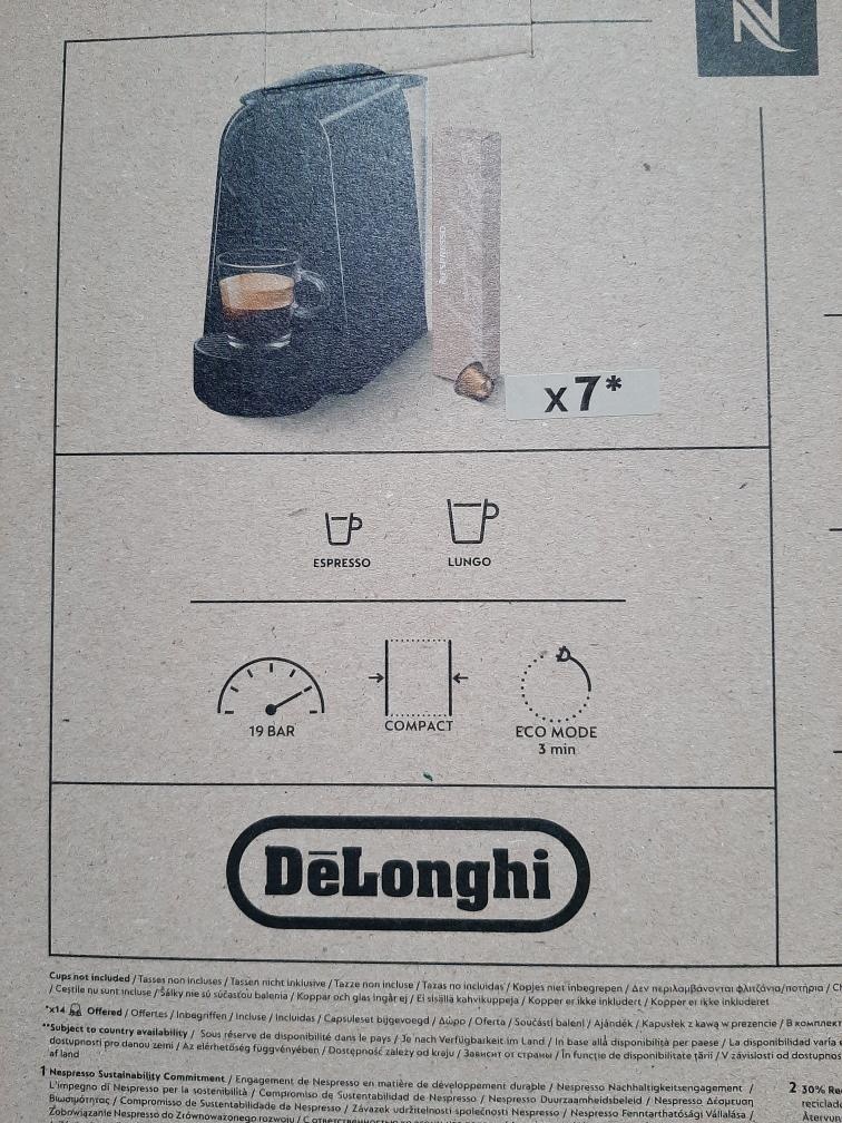 Kávovar Nespresso Essence mini, černý, nový +7 kapslí zdarma - 6