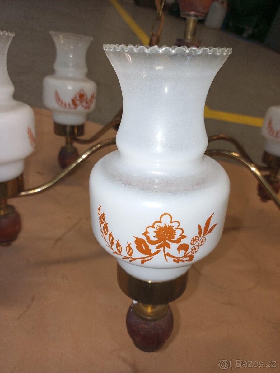 Mosazný lustr – 6 ramen - 6