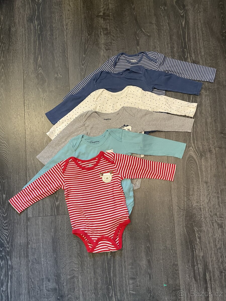 BODY dl. rukáv/vel. 86-92/6 ks - 6