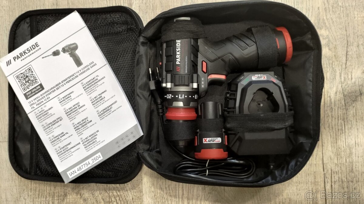 Parkside Performance Aku vrtací Šroubovák E4, 2x 2,5 Ah - 6