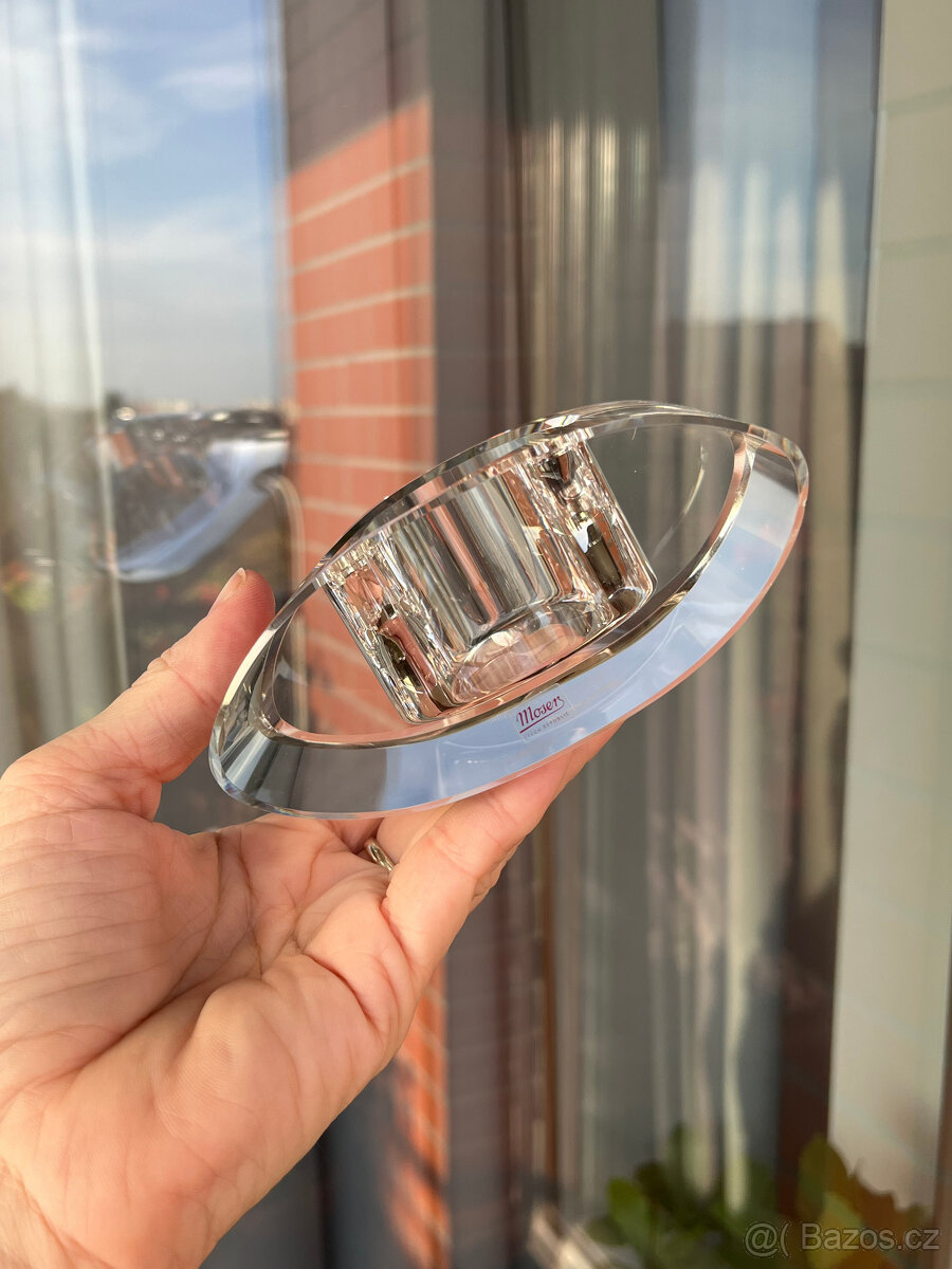 Moser Křišťálový svícen, těžítko, D 12 cm - 6