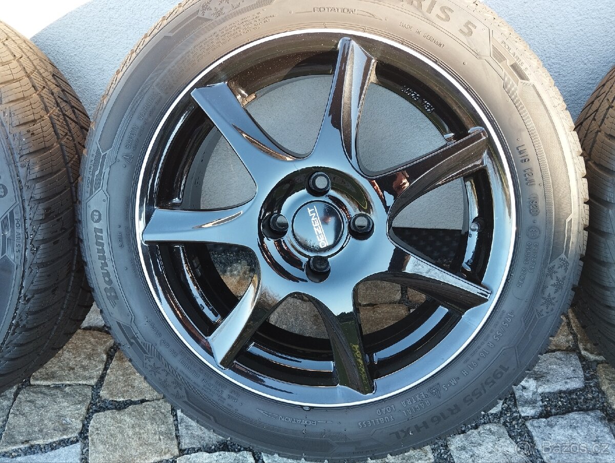 ALU Dezent 4x100 r16x6,5j ET 40, 195/55/16 Polaris 5 - 6