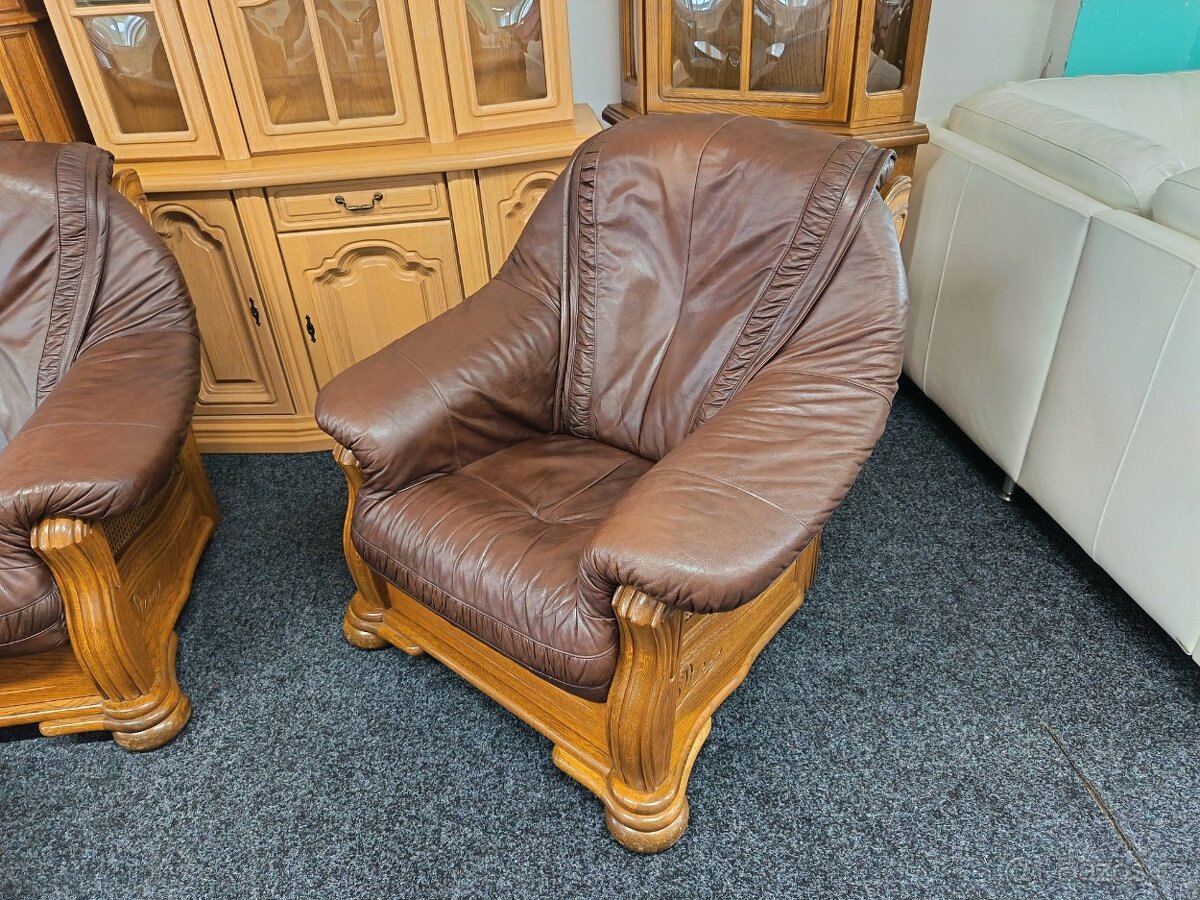 Sedací souprava 3 + 2 + 1 - kůže - 6