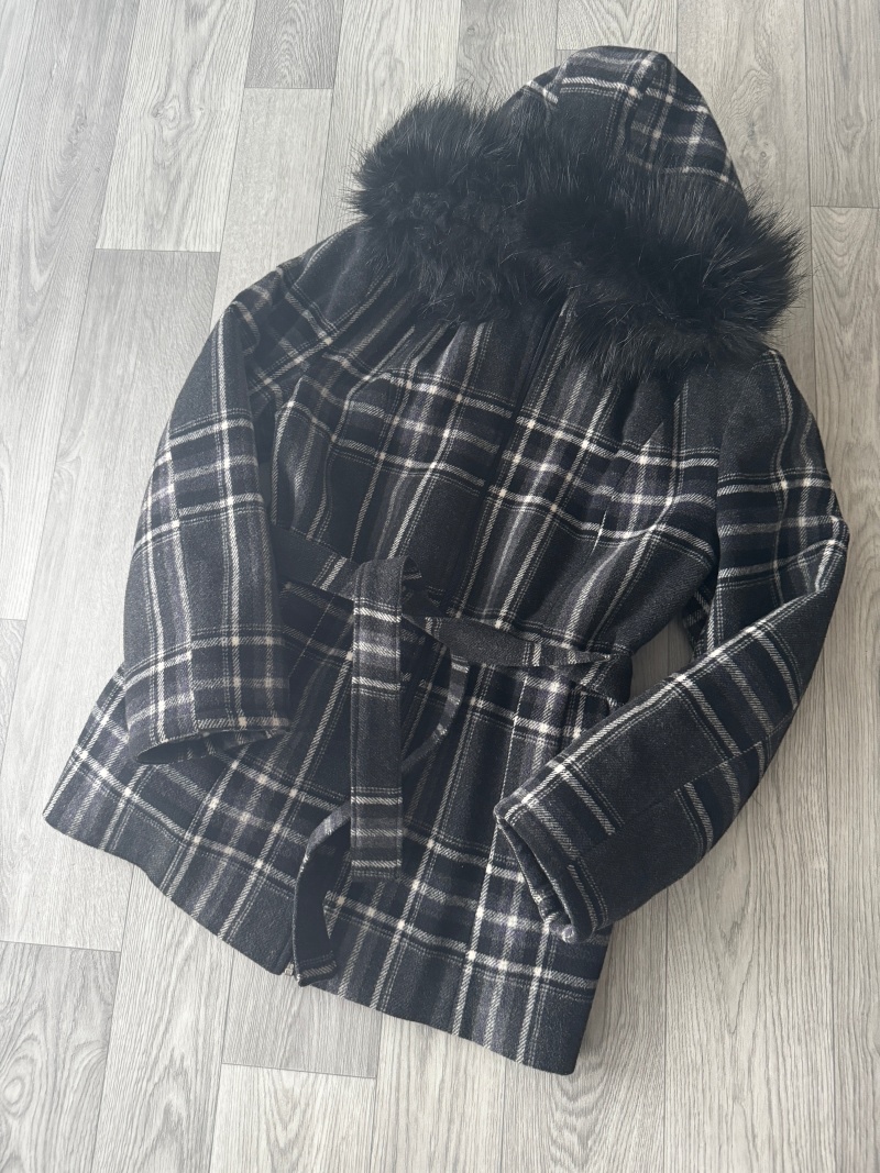 Kašmírový káro kabátek - 6