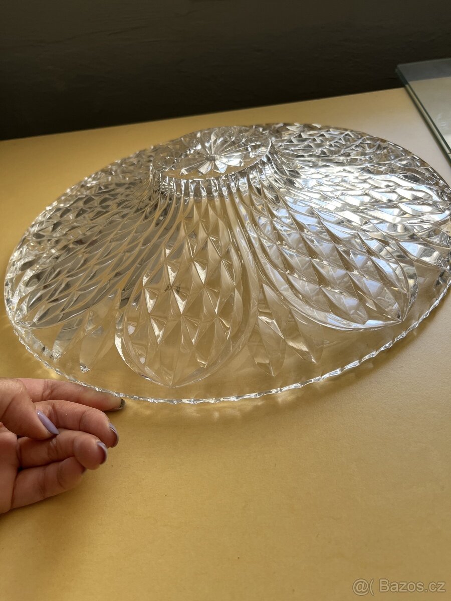 porcelan , brousene sklo, misa - 6