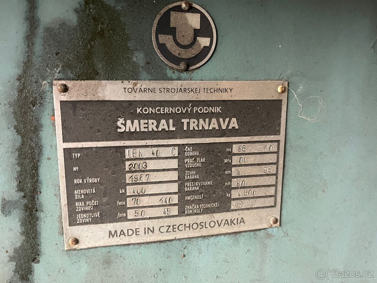 246. Excentrický lis Šmeral LEN 40C - 6