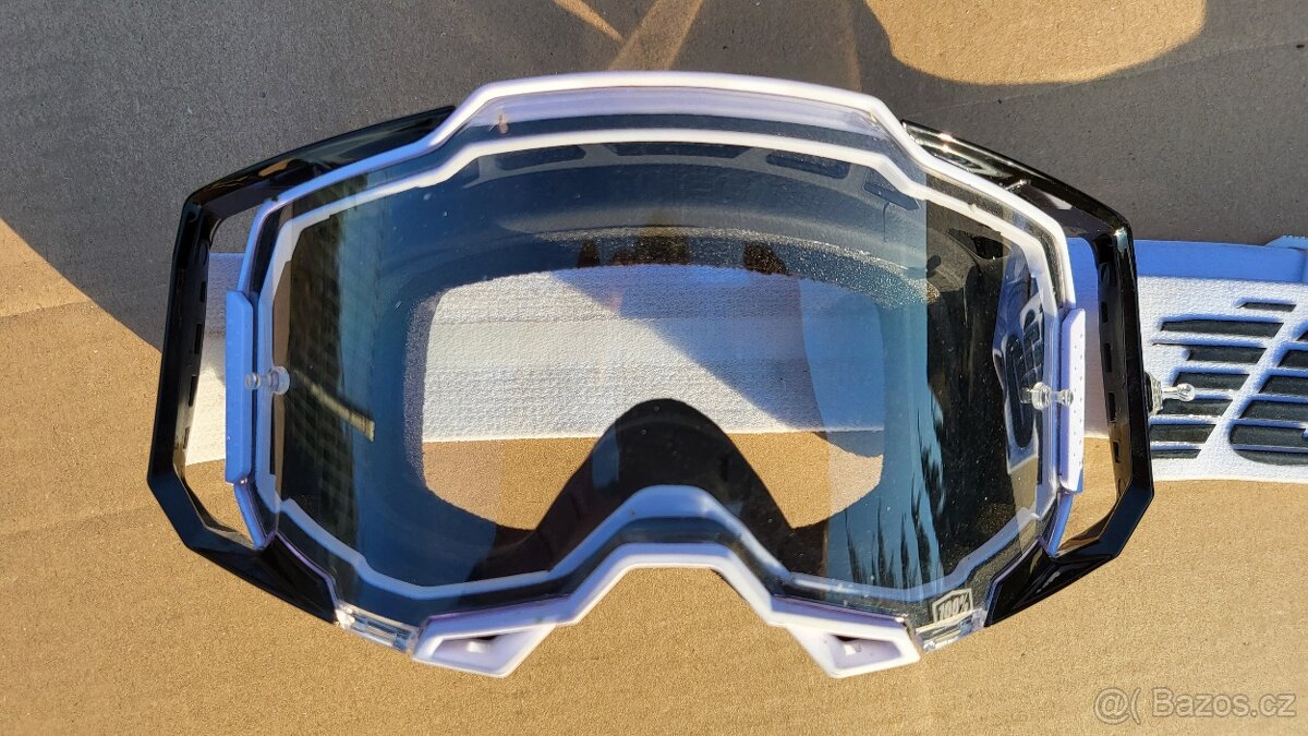 Motokrosové brýle značky 100% Armega bílé - 6