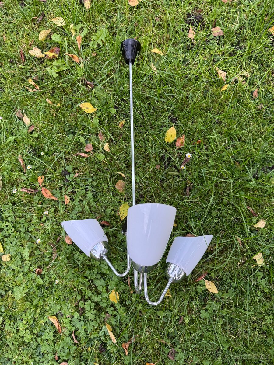 Trojramenný lustr 50. - 60. léta - 6