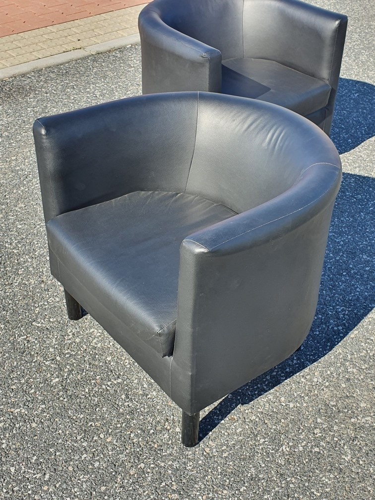 IKEA 2x zánovní křesla křesílka ekokůže - 6