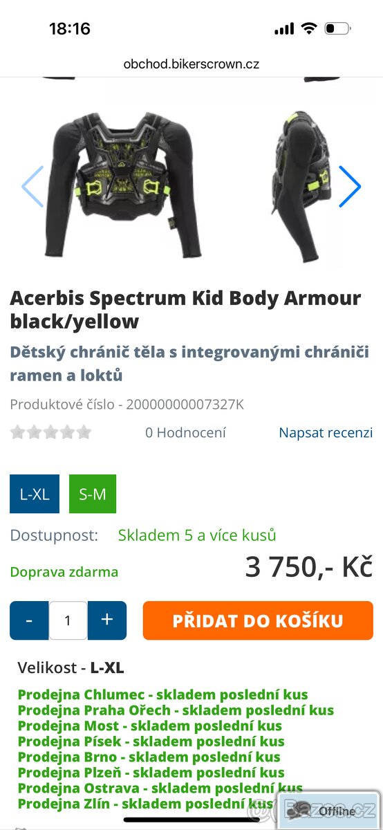 Chránič těla - páteřák dětský - 6