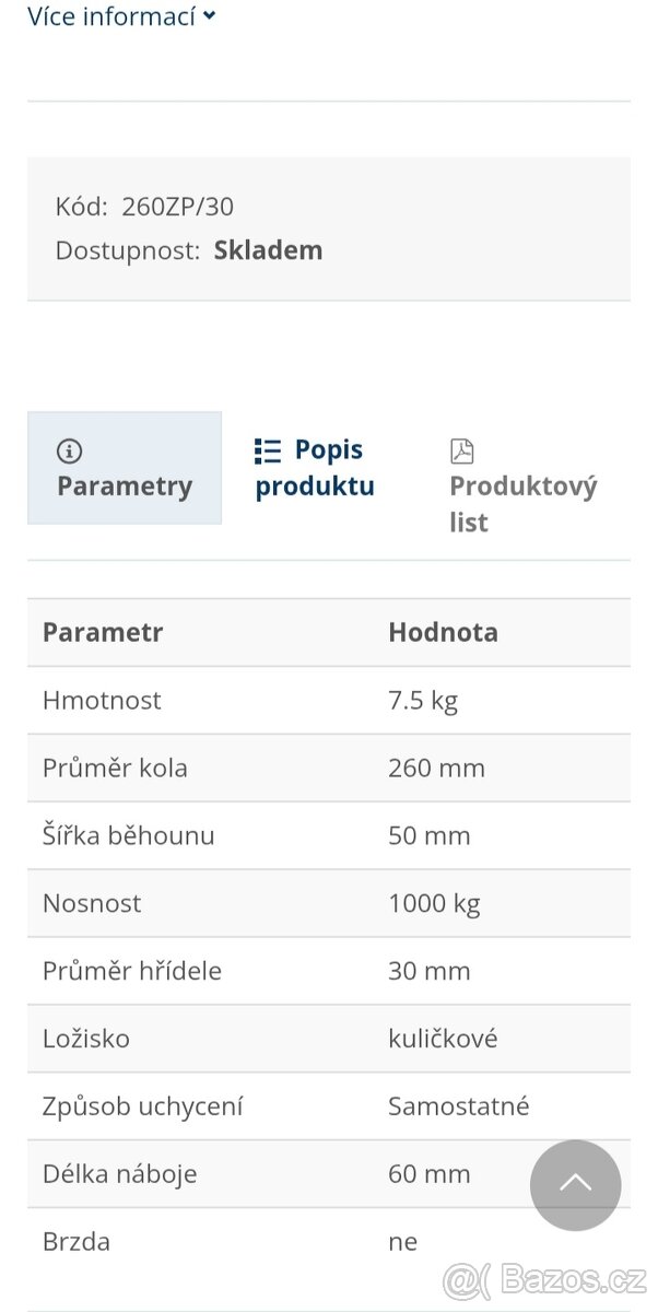 Polyuretanové - Litinová kolečka - 6