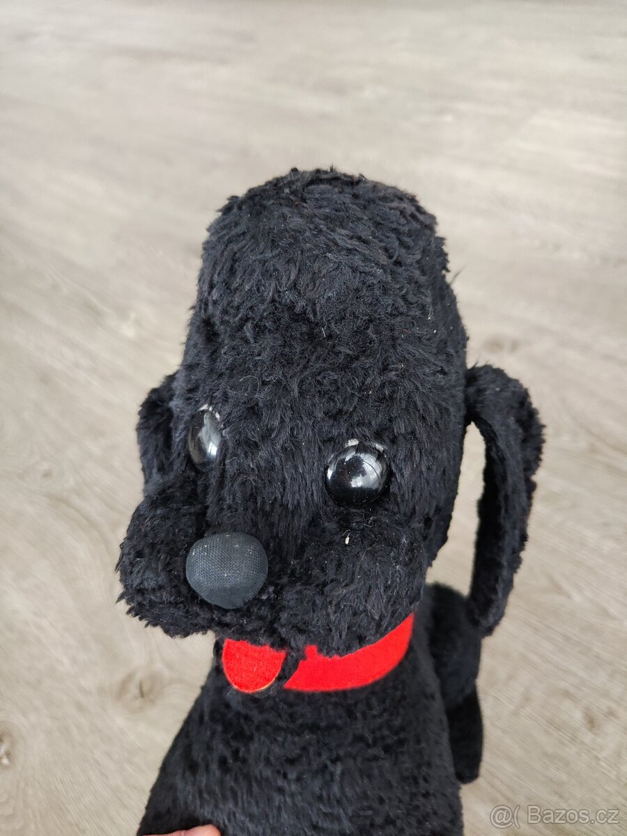 Starý starožitný plyšový pes - 6