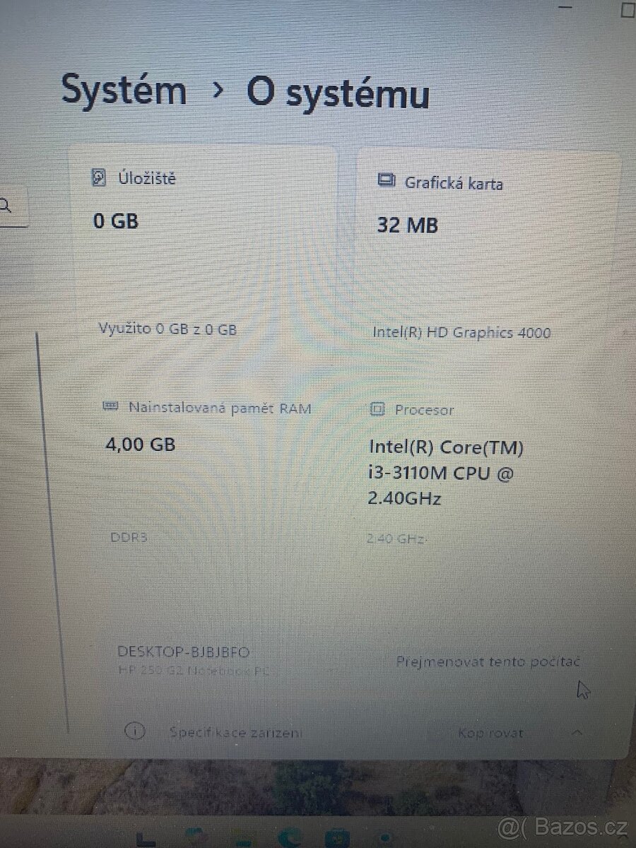 Notebook HP 250, i3, RAM 4 GB, HDD 500 GB, baterka ok - 6