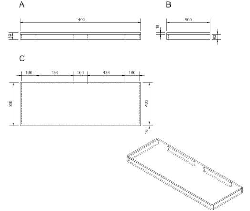 Deska pod umyvadlo Naturel Dolce 140x50 cm > NOVÁ - 6