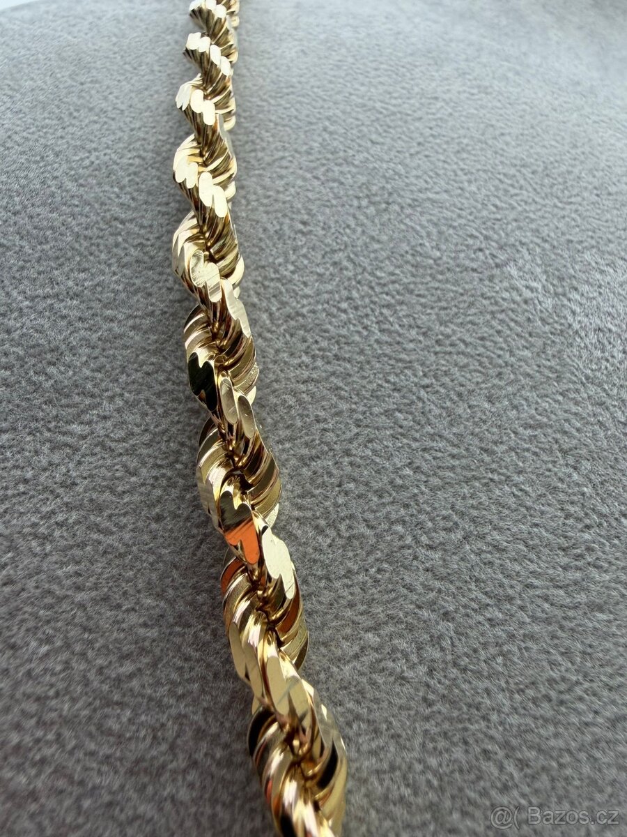 Zlatý řetěz VALIS - 117.5g 70cm 585 14k - PLNÝ ŘETĚZ - 6
