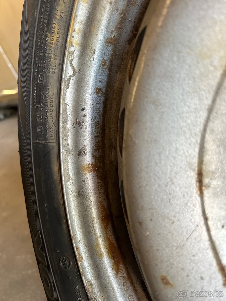 Plechový Disk VW T5 5x120 16” 6 ks + pneu 205/65/16C - 6