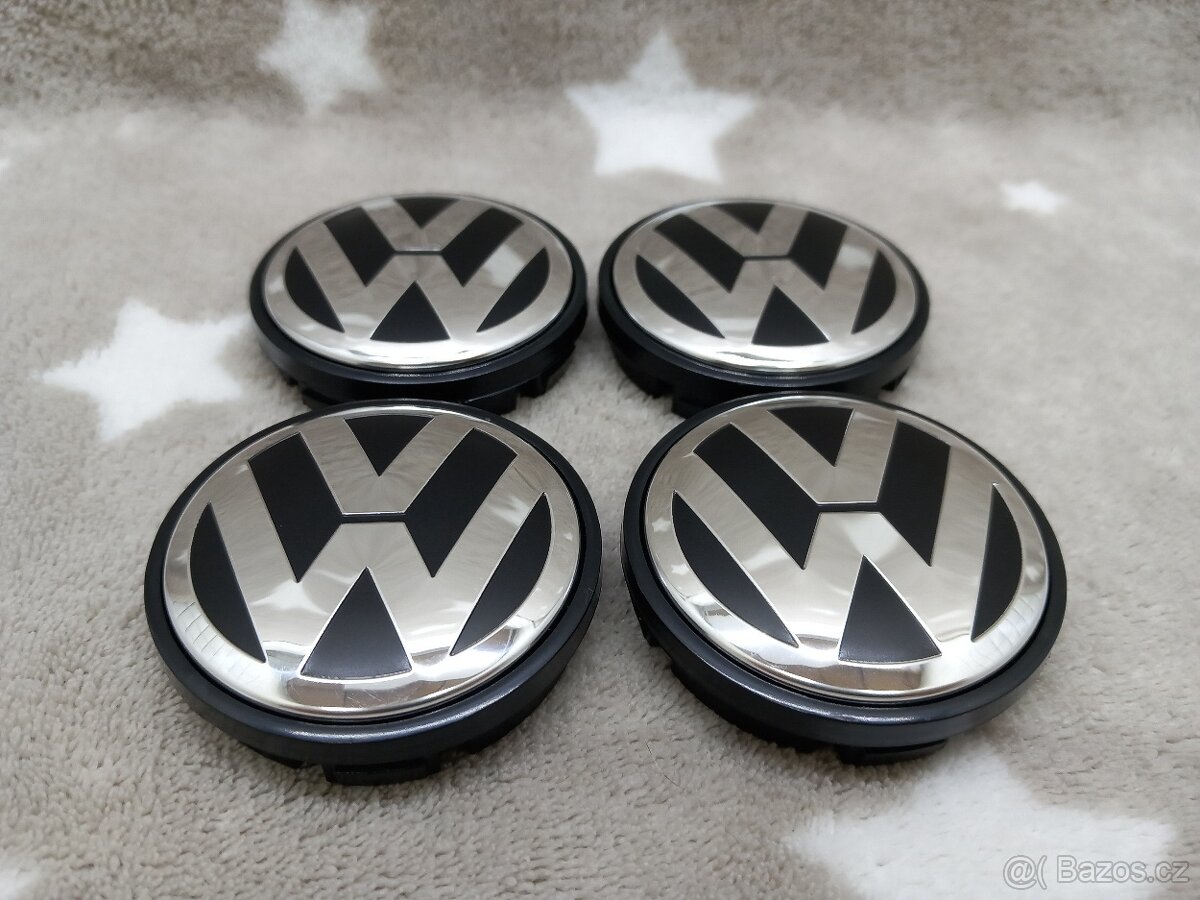 Středové krytky Vw, 56x52mm chrom logo - 6