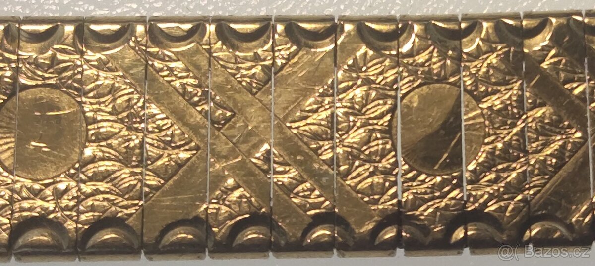 Zlatý masivní pánský náramek 14K ( 585 punc) 19.9 gramů, 20, - 6