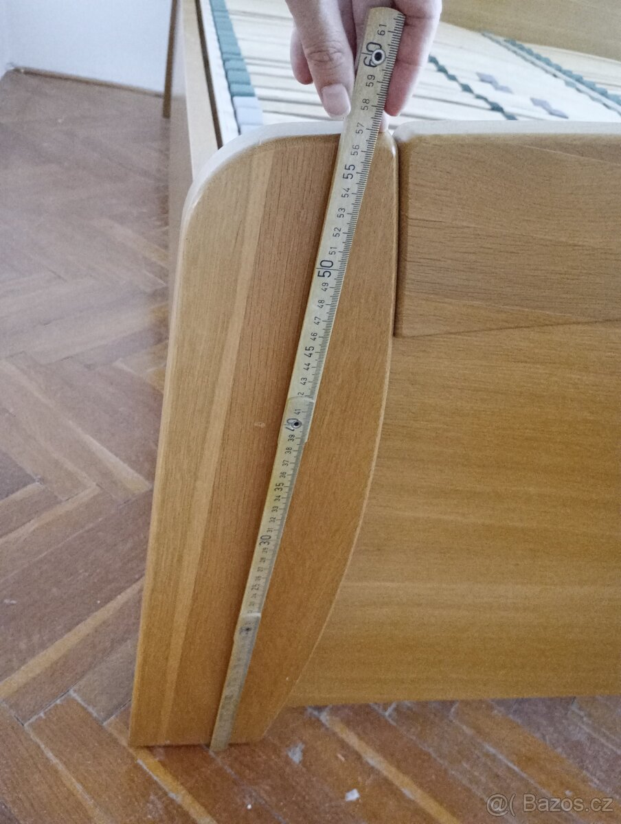 Rám postel z masivu (200180cm) a lamelové rošty - 6