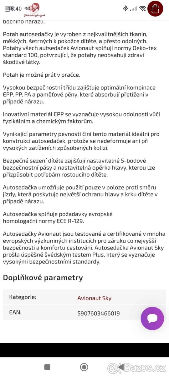 Protisměrná autosedačka Avionaut Ski - 6