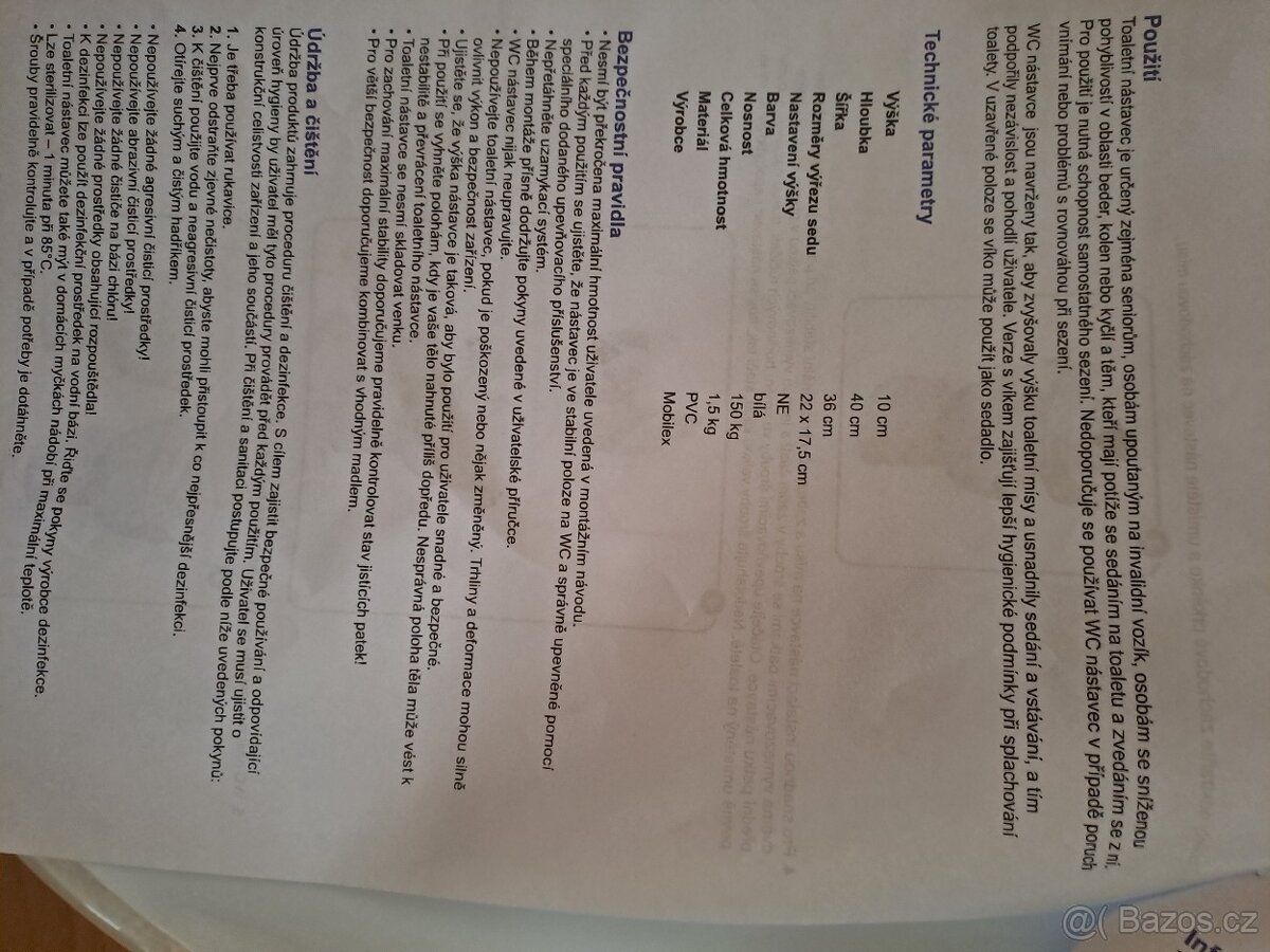 Nádstavec na WC Mobilex - 6