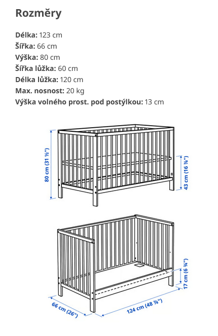 Nová (z chaty) nerozbalená bílá dětská postýlka IKEA - Brno - 6