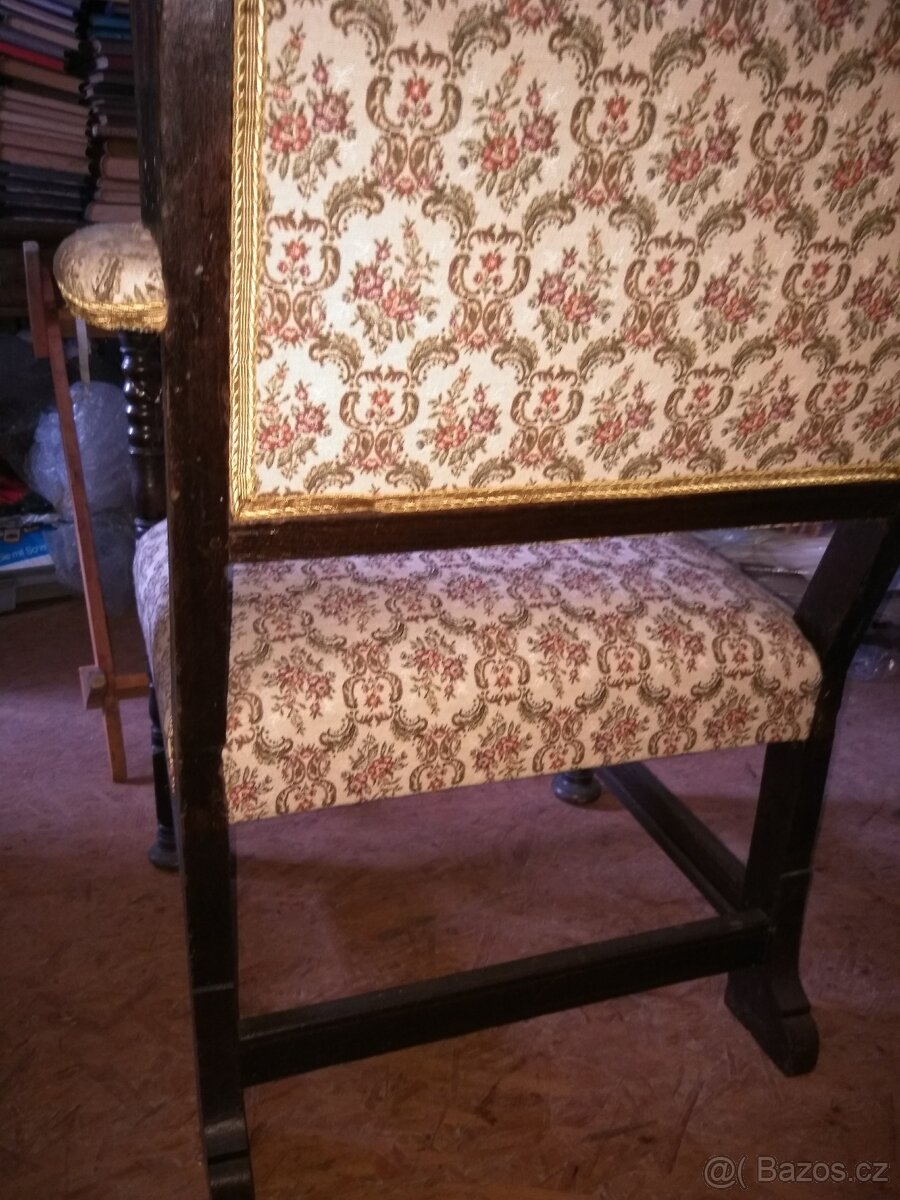 Křeslo zámecké starožitné - 6
