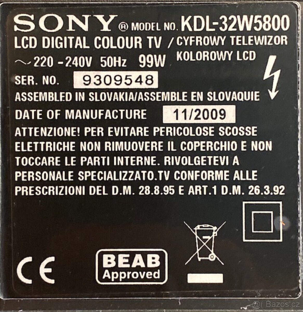 Sony Bravia KDL-32W5800 - 6