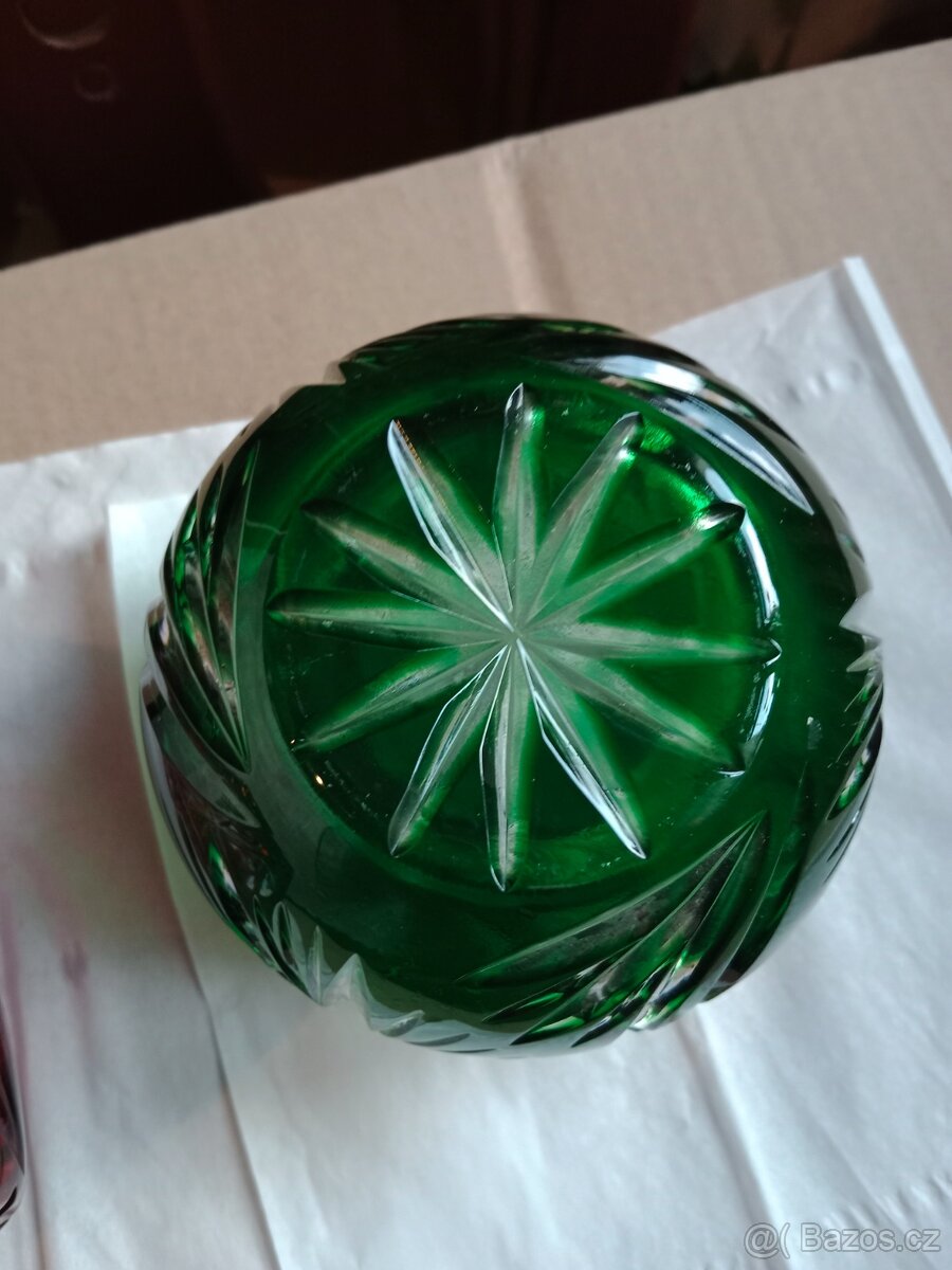 Dvě pěkné přejímané barevné vázy - 6